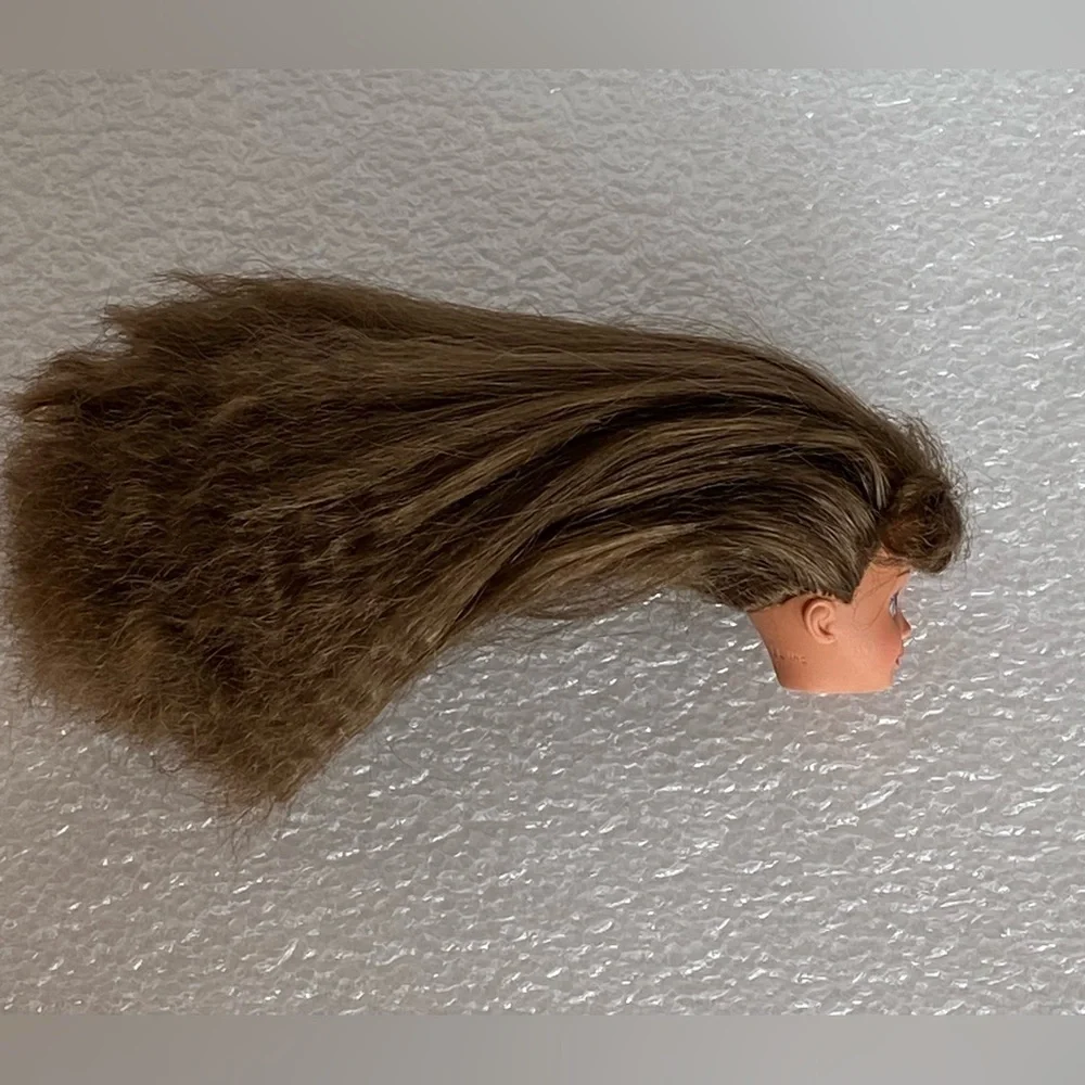 Vintage 1990s Barbie COURTNEY Doll Brown Long Hair - HEAD Replacement Only